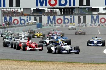 Foto da largada do GP da Frana - 21.07.2002