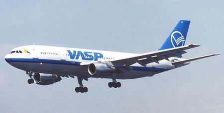 A300B2-203, prefixo PP-SNM da VASP, no Rio de Janeiro, em 07.01.2000.