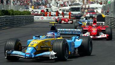 GP de Mnaco/2003: Duelo da Renault x Ferrari (Jarno Trulli, Michael Schumacher, Fernando Alonso e Rubens Barrichello).