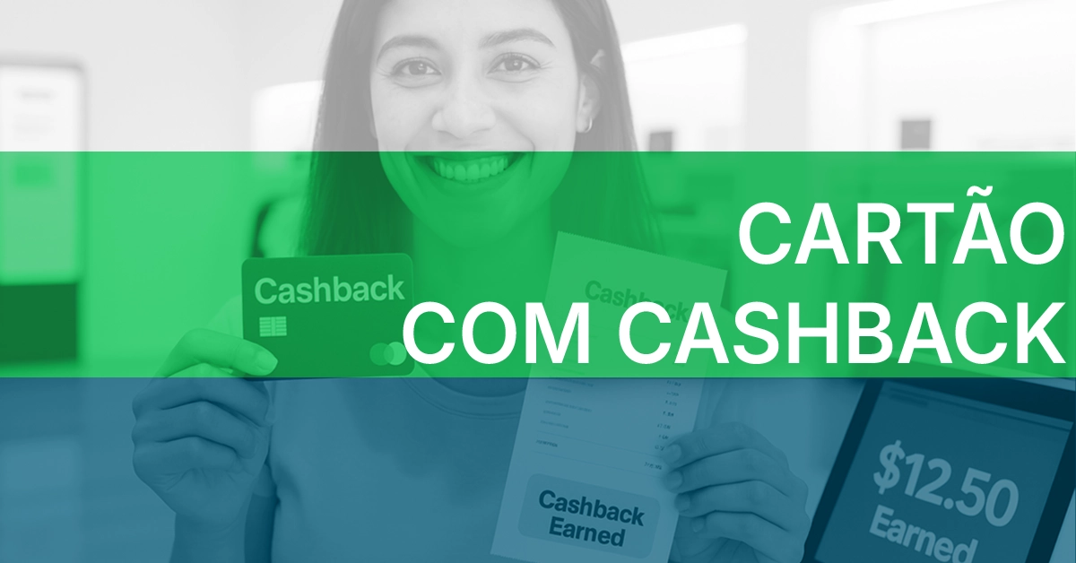 Ilustração de cashback e economia com cartão de crédito