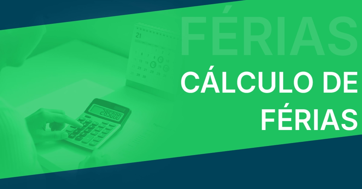 Pessoa conferindo o pagamento de férias em uma calculadora ao lado de um contracheque e um calendário. Cena de mesa organizada com calculadora, contracheque neutro e um calendário simples; sem marcas, sem dados pessoais; estilo editorial e acessível.
