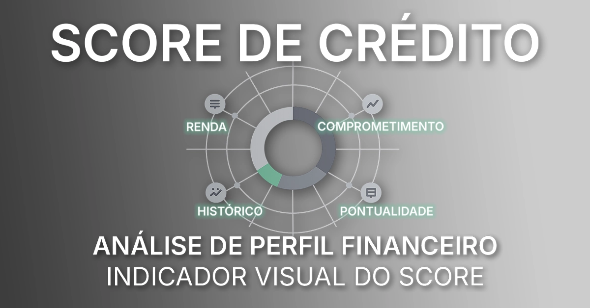 Esquema de score e fatores: renda, histórico, dívidas e comportamento Diagrama simples com fatores que influenciam aprovação e condições.
